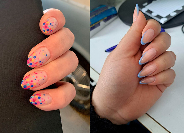 ideias de unhas decoradas simples coloridas e discretas