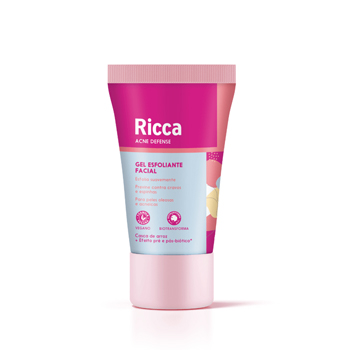 gel esfoliante facial acne defense ricca